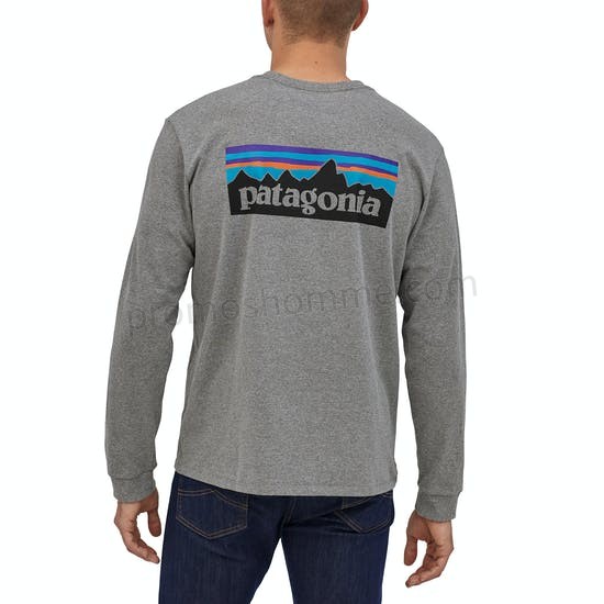Meilleur Prix Garanti T-Shirt à Manche Longue Patagonia P6 Logo Responsibilitee - -0