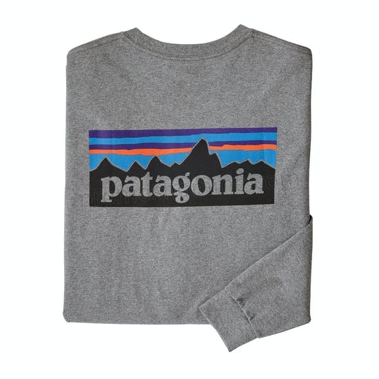Meilleur Prix Garanti T-Shirt à Manche Longue Patagonia P6 Logo Responsibilitee - -2