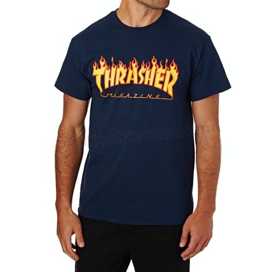 Meilleur Prix Garanti T-Shirt à Manche Courte Thrasher Flame Logo - -0