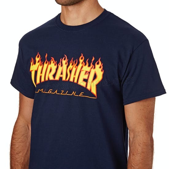 Meilleur Prix Garanti T-Shirt à Manche Courte Thrasher Flame Logo - -2