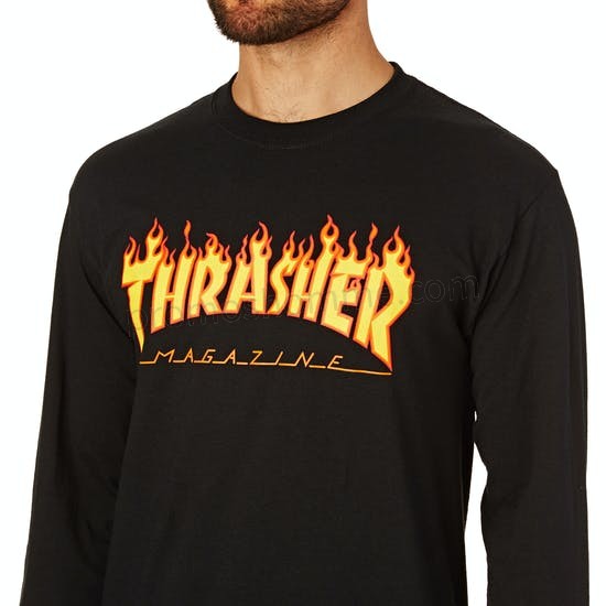 Meilleur Prix Garanti T-Shirt à Manche Longue Thrasher Flame - -2