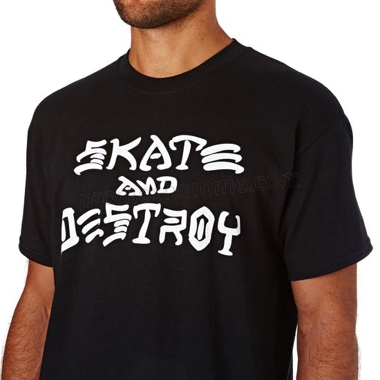 Meilleur Prix Garanti T-Shirt à Manche Courte Thrasher Skate Destroy - -2
