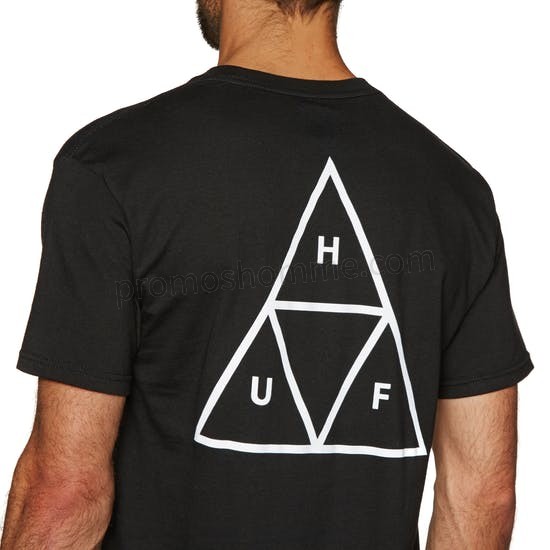 Meilleur Prix Garanti T-Shirt à Manche Courte Huf Essentials Triple Triangle - -1