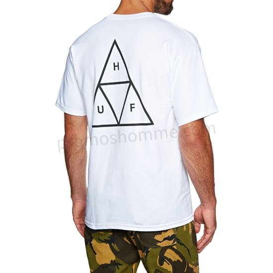 Meilleur Prix Garanti T-Shirt à Manche Courte Huf Essentials Triple Triangle - -0