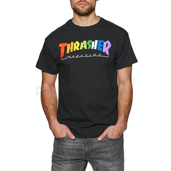 Meilleur Prix Garanti T-Shirt à Manche Courte Thrasher Rainbow Mag - Meilleur Prix Garanti T-Shirt à Manche Courte Thrasher Rainbow Mag