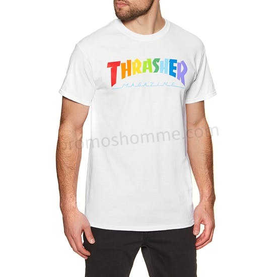 Meilleur Prix Garanti T-Shirt à Manche Courte Thrasher Rainbow Mag - Meilleur Prix Garanti T-Shirt à Manche Courte Thrasher Rainbow Mag